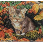 Набор для вышивания арт.РТ-M271 Осенний котенок 25x25 см