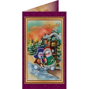 Набор для вышивания бисером АБРИС АРТ арт. AO-038 Весёлого Рождества-1