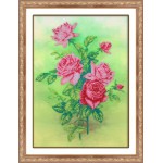 Набор для вышивания бисером Паутинка арт.Б1227 Розовые розы 28х22 см