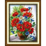 Набор для вышивания бисером Паутинка арт.Б1235 Любимые цветы 28х22 см