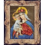 Набор для вышивания бисером ВЫШИВАЕМ БИСЕРОМ арт.L65 Мария с младенцем 19x26 см