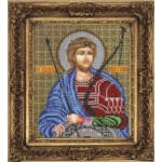 Набор для вышивания бисером ВЫШИВАЕМ БИСЕРОМ арт.L71 Святой Никита Воин 19x22 см