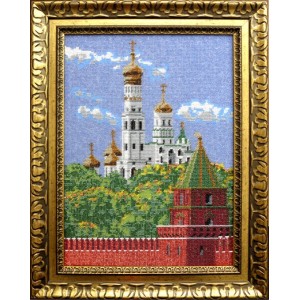 Набор для вышивания бисером ВЫШИВАЕМ БИСЕРОМ арт.В35 Московский Кремль 26х35 см