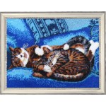 Набор для вышивания BUTTERFLY арт. 582 Спящие котята 25х34см
