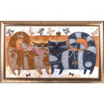 Набор для вышивания BUTTERFLY арт. 585 Влюбленные коты 21х38см