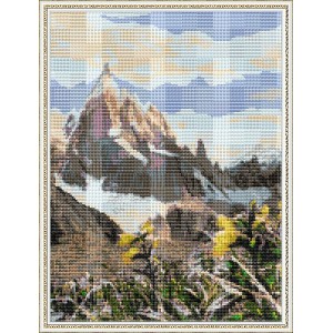 Набор для вышивания Орнамент арт. ПЗ-016 Цветы в горах 25х34