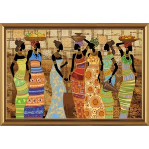 Наборы для вышивания бисером НОВА СЛОБОДА арт.ДК 1038 Африканские красавицы