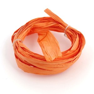Плоская бумажная веревочка № 03 арт.TW040305 цв.Оранжевый, 5 метров