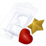 Профессиональная пластиковая форма арт.ШЕ.25583 Звезда и Сердце