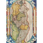 Рисовая карта для декупажа арт.AM400016 Старинная карта мира №321х29 см