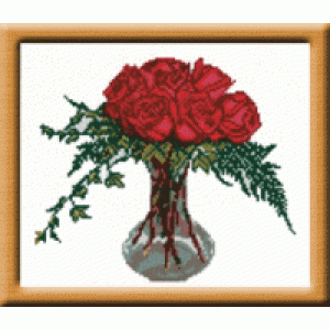 Рисунок на канве арт.МП-24х30- 256 розы
