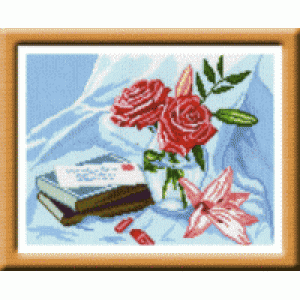 Рисунок на канве арт.МП-24х30- 316 розы