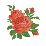 Рисунок на шелке арт.МП-28х34-4512 Алые розы