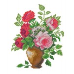 Рисунок на шелке арт.МП-28х34-4514 Розовый букет
