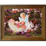 Рисунок на ткани Славяночка арт. КС-078 Цветочный ангел 28х36 см
