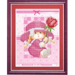 Рисунок на ткани Славяночка арт. КС-139 Малышка с тюльпаном 13,5х17см