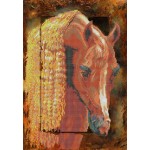 Рисунок на ткани для вышивания бисером КАРТИНЫ БИСЕРОМ арт.S-048 Рыжий конь