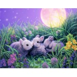 Рисунок на ткани для вышивания бисером КАРТИНЫ БИСЕРОМ арт.S-070 Крольчата