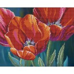 Рисунок на ткани для вышивания бисером КАРТИНЫ БИСЕРОМ арт.S-094 Тюльпаны