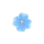 Термоаппликации арт.Р-089 Цветочек 2 4х4 см цв.голубой