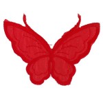 Термоаппликации арт.TBО#2 Бабочка цв.3 красный