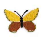 Термоаппликации арт.TBО#3 Бабочка цв.1 оранжевыйкоричневый