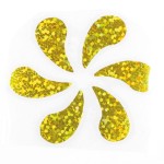 Термоаппликации арт.ТВД-1623651 голограмма Цветок цв.золото