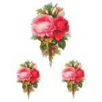 Трансфер декоративный арт.RR-009 Винтажные розы 17х25см цветной