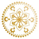 Трансфер декоративный арт.V-096 Салфетка с гвоздиками 17х25см золото