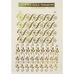 Трансфер универсальный арт.CD-107 Лилия золотой рельефный 17х25 см