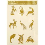 Трансфер универсальный арт.CD-315 Животные 17х25 см золотой