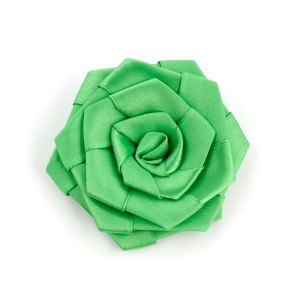 Украшение пришивные арт.Р-007 Роза атласная 7х7 см цв.зеленый