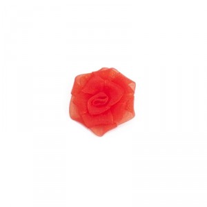 Украшение пришивные арт.Р-024 Роза капроновые 3см цв.т.оранжевый