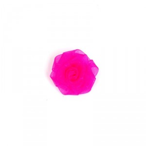 Украшение пришивные арт.Р-030 Роза капроновые 3см цв.т.розовый