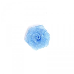 Украшение пришивные арт.Р-089 Роза капроновые 3см цв.голубой