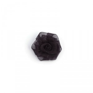 Украшение пришивные арт.Р-112 Роза капроновые 3см цв.черный