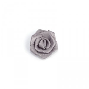 Украшение пришивные арт.Р-126 Роза атласные 3см цв.серый