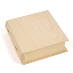 Заготовка деревянная арт.БН.020-2 Книга малая с магнитом 18х18х6см (сосна)