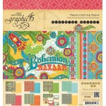 Набор бумаги 20 x 20см 24 листа 170 грм Bohemian Bazaar 4500711