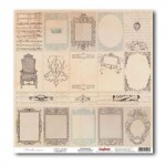 Бумага для скрапбукинга 30,5х30,5 см 180 грм Версаль карточки Зеркальная галерея 1 лист