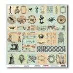 Бумага для скрапбукинга 30,5х30,5 см 180 грм Версаль карточки Монетный двор 1 лист