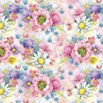 Упаковочная бумага ЗайкаМи Полевые цветы, 1 лист 674 x 974мм