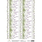 Декупажная карта `Лаванда (бордюр)` 21 x 30 см