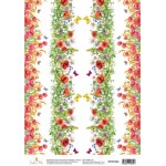Декупажная карта `Цветущий луг (бордюр)` 21 x 30 см