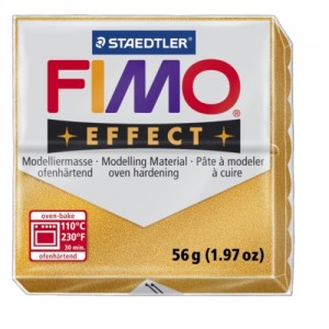 FIMO Effect Metallic Gold полимерная глина, запекаемая в печке, уп. 56 гр. цвет: золотой металлик арт.8020-11