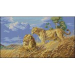 Набор для вышивания DIMENSIONS арт.DMS- 03866 Африканские львы 46х25 см