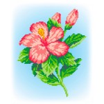 Набор для вышивания МП Студия арт.КН-372 сх.канва+мулине Розовый цветок21*3016*20