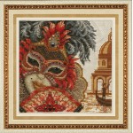 Набор для вышивания крестом Золотые Ручки арт. М-014 Венецианская маска. ОНА