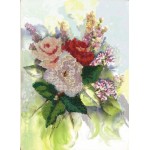 Набор для вышивания Вышивальная мозаика арт. 141ЦВ.Акварельные цветы.Розы 19,5х26,5см
