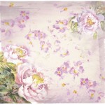 Бумага для скрапбукинга акварельные цветы арт.CP01272 розовые пионы 30х28,5см 160грм одностор